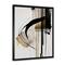 Designart 'Black, White And Gold Expression I' Modern Framed Canvas Wall Art